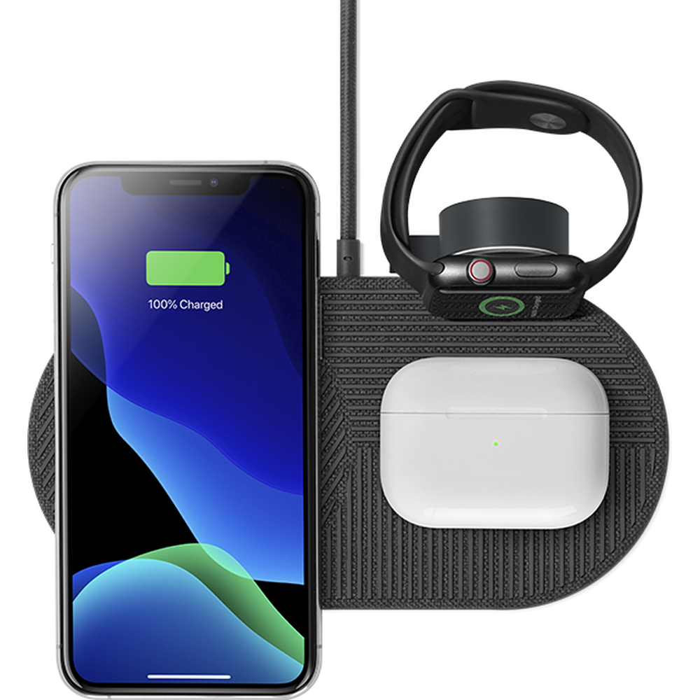 DROP XL БЗУ для Apple Watch стандарта Qi, мощность 10W, с кабелем 2м, цвет: серый